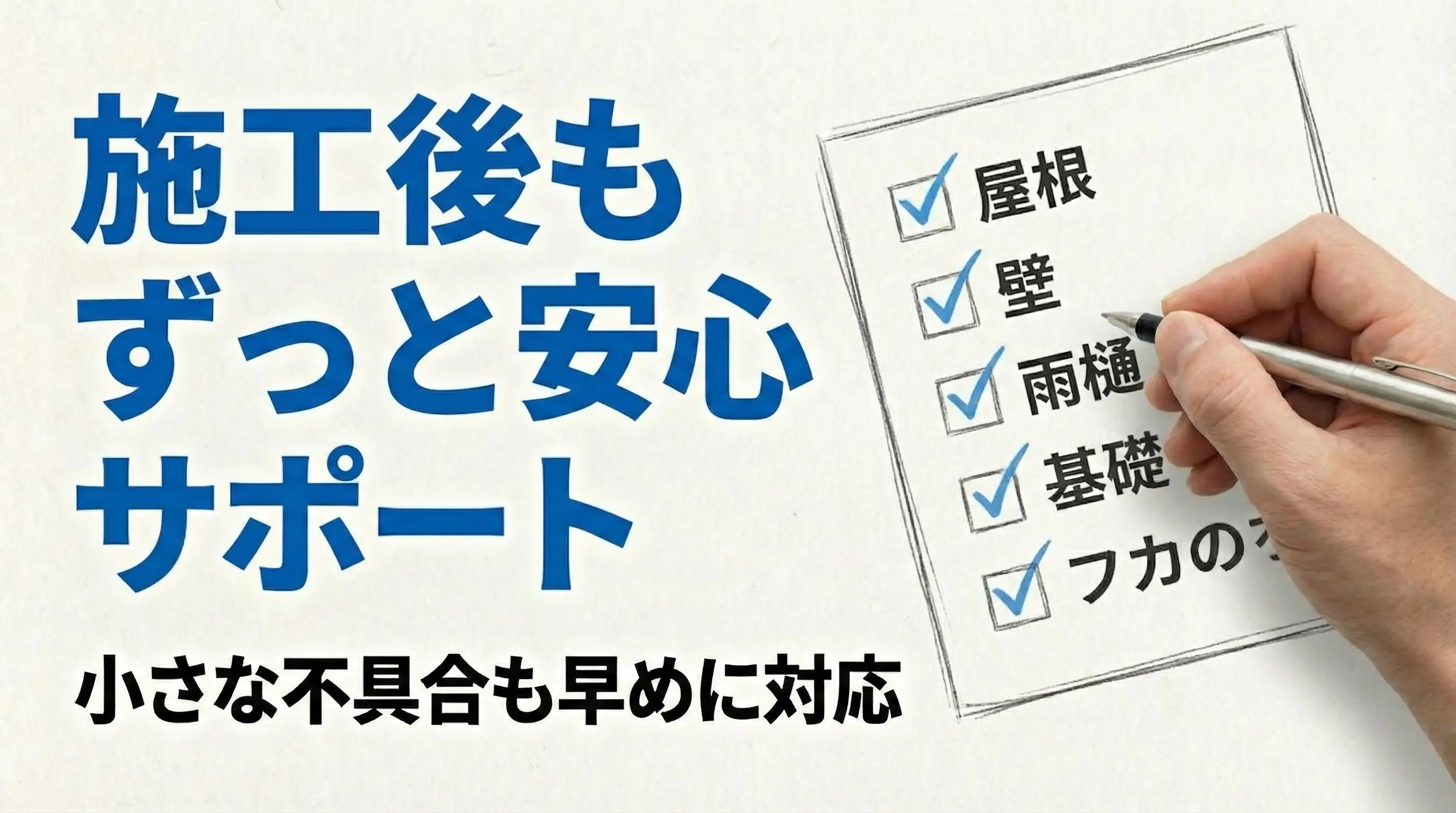 施工後もずっと安心